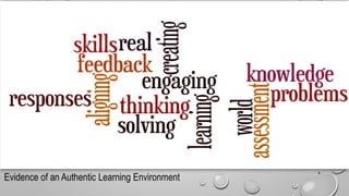 4
Evidence of an Authentic Learning Environment
 