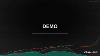 © 2019 SPLUNK INC.
DEMO
 