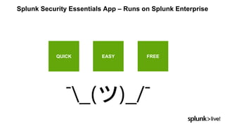 Splunk Security Essentials App – Runs on Splunk Enterprise
QUICK EASY FREE
 