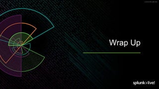 © 2019 SPLUNK INC.
Wrap Up
 