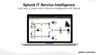 © 2017 SPLUNK INC.
Splunk IT Service Intelligence
Let’s take a closer look at Service Intelligence with Splunk
 