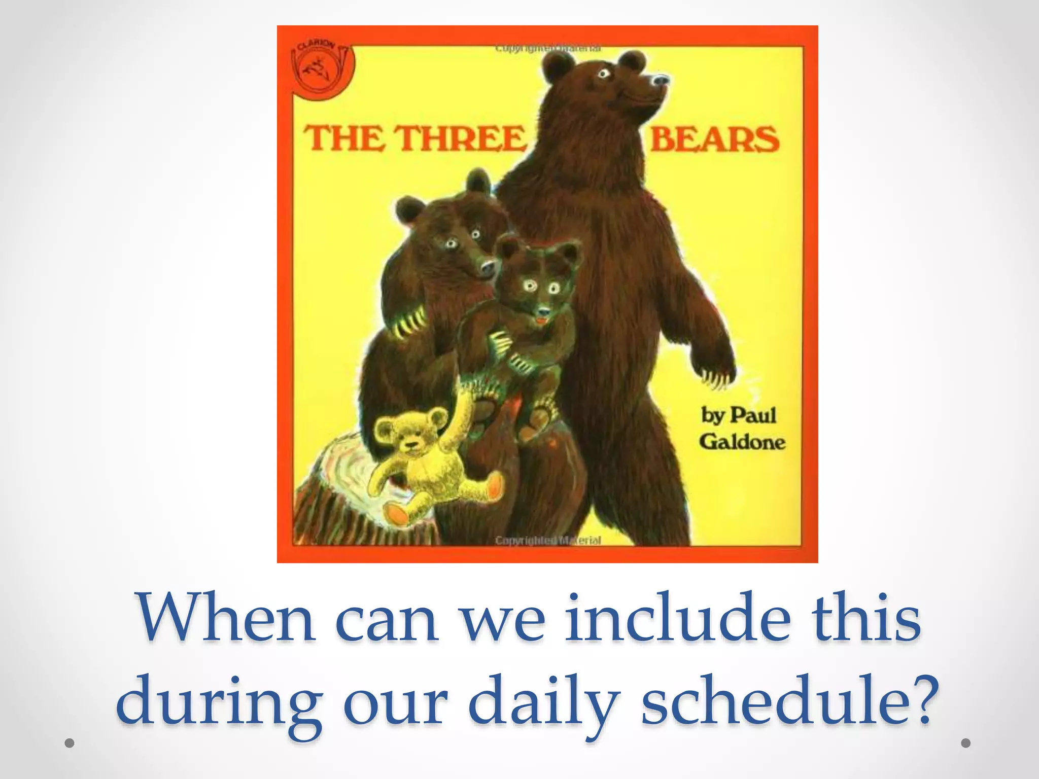 When can we include this
during our daily schedule?
 