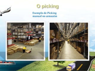O picking Exemplo de Picking manual no armazém 