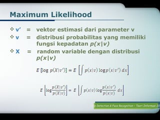 Face Detection & Face Recognition [Teori Informasi 2011] | PPT