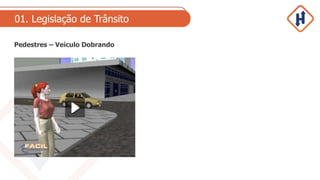 01. Legislação de Trânsito
Pedestres – Veículo Dobrando
 