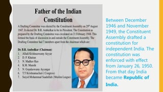The Indian Constitution ppt | PPTX