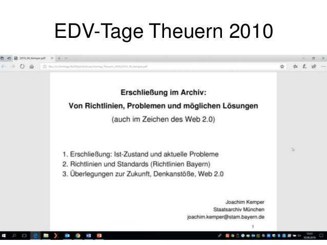 EDV-Tage Theuern 2010
2
 