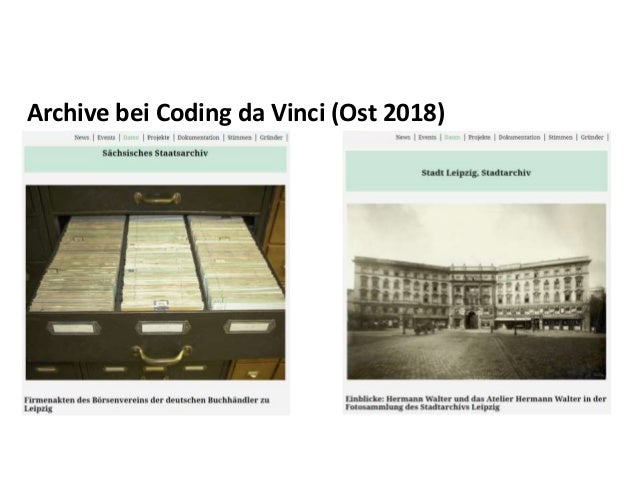 Archive bei Coding da Vinci (Ost 2018)
 