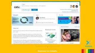 Empresas no LinkedIn.
 