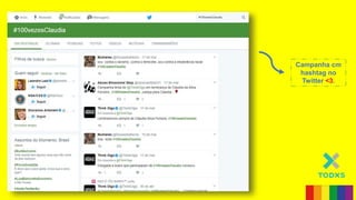 Campanha cm
hashtag no
Twitter <3.
 