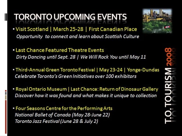 Ppt Toronto Tourism Ppt