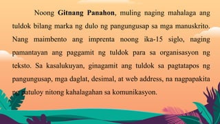 Tuldok Sign PPT-TULDOK (Filipino sa Piling Larang at Wika) | PPTX