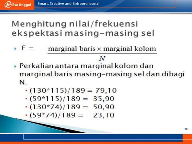 Pengujian data : Uji Chi Square statistik Indusri | PPT