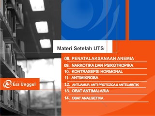 Materi Setelah UTS
PENATALAKSANAAN ANEMIA
 