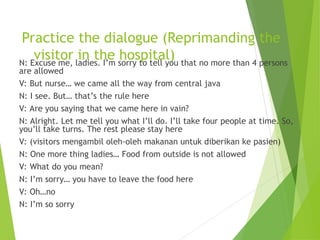 Hospital Dialogue Script Nursing English conversataion for students | PPT