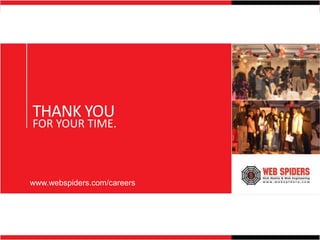 THANK YOU
FOR YOUR TIME.



www.webspiders.com/careers
 