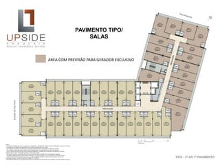 PAVIMENTO TIPO/
SALAS
ÁREA COM PREVISÃO PARA GERADOR EXCLUSIVO
 