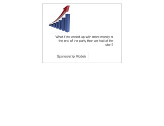 What if we ended up with more money at
 the end of the party than we had at the
                                  start?


 Sponsorship Models
 