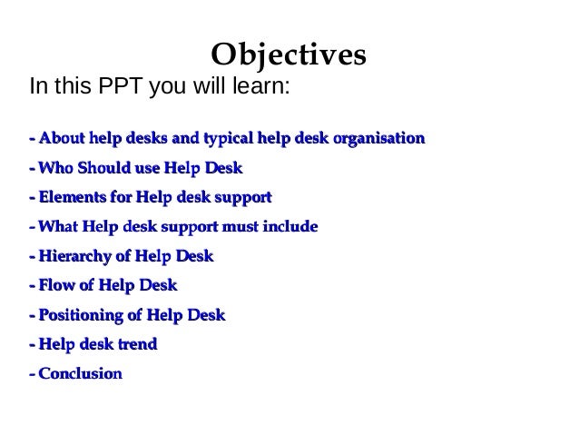 it help desk support service introduction advantage trend