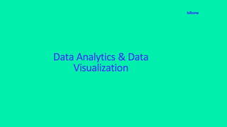 Data Analytics & Data
Visualization
 