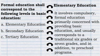 Compulsory Formality The function and importance of education in society | PPT