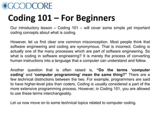 What Is Coding And Why Should You Learn It? | PPTX | Programming ...