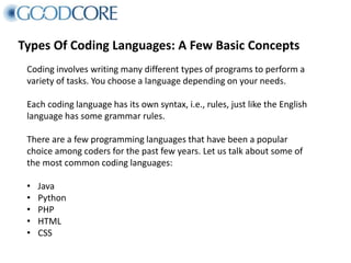 What Is Coding And Why Should You Learn It? | PPT