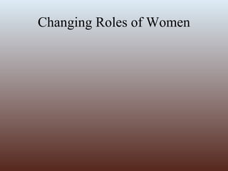 Changing Roles of Women 