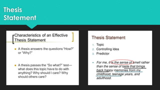 Thesis
Statement
 