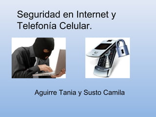 Seguridad en Internet y
Telefonía Celular.




    Aguirre Tania y Susto Camila
 