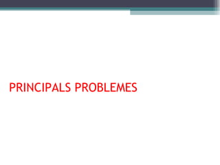 PRINCIPALS PROBLEMES

 