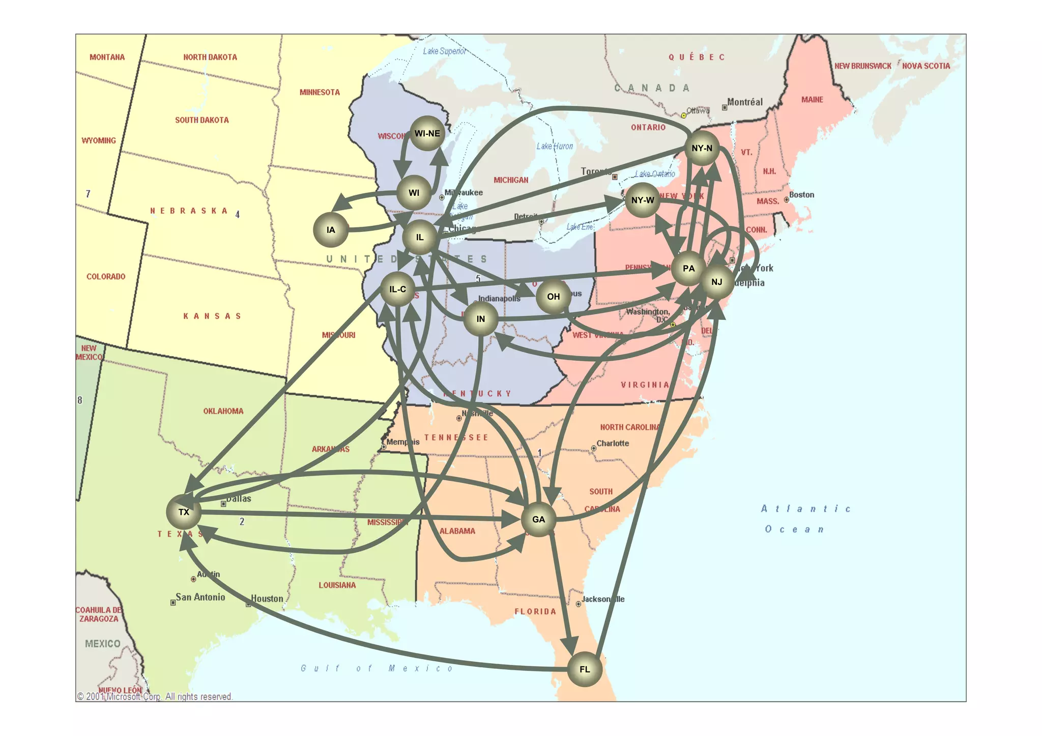 WI-NE
                                                      NY-N




                 WI
                                              NY-W


     IA
                  IL


                                                     PA
                                                          NJ
          IL-C
                                    OH

                          IN




TX
                               GA




                                         FL
 