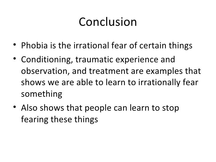 conclusion for phobia essay