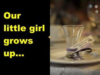 Our little girl grows up… 