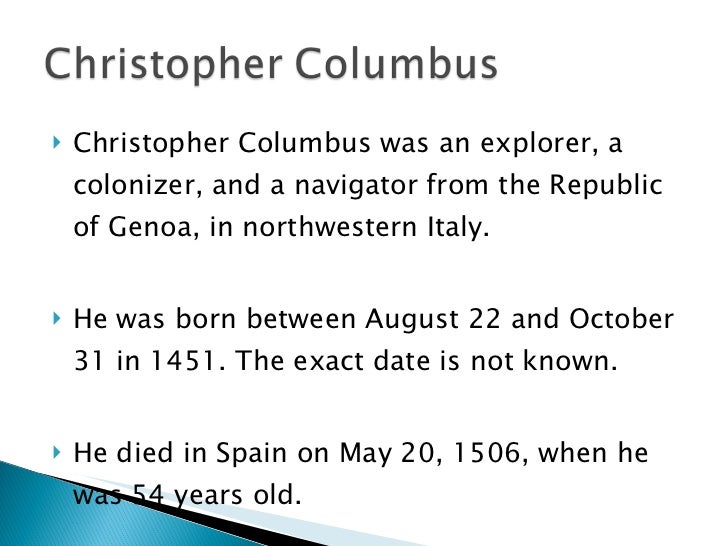 What are the achievements of Christopher Columbus?