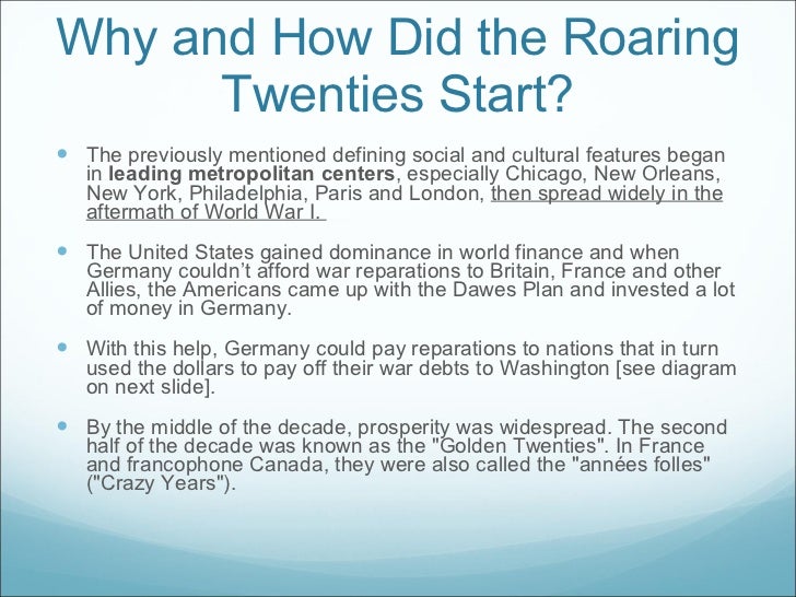 Why is it called the Roaring Twenties?