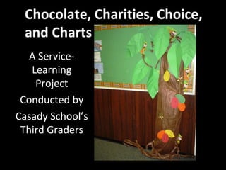 Chocolate, Charities, Choice,
 and Charts
   A Service-
   Learning
    Project
 Conducted by
Casady School’s
 Third Graders
 
