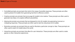 Types of Prompts (Artificial Intelligence) | PPTX