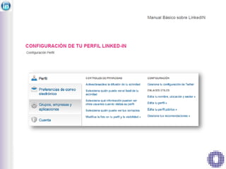Como confirgurar mi perfil de Linkedin