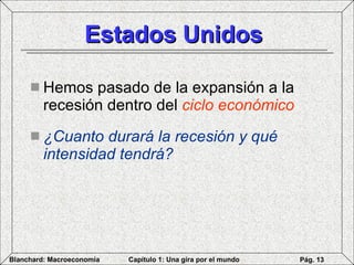 Estados Unidos Hemos pasado de la expansión a la recesión dentro del  ciclo económico ¿Cuanto durará la recesión y qué intensidad tendrá? 