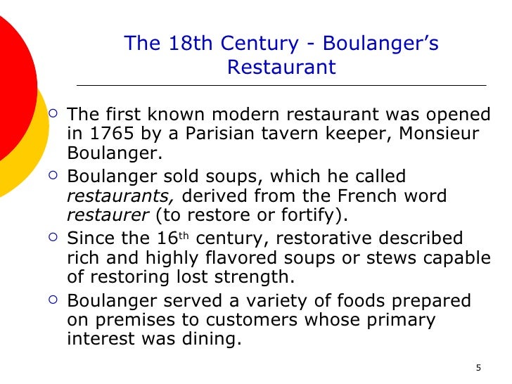 The Food Service Industry