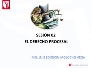 SESIÓN 02
EL DERECHO PROCESAL
MG. LUIS EDINSON MOLOCHO VEGA
 