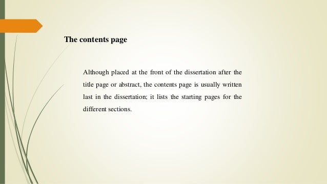 Dissertation ma structure