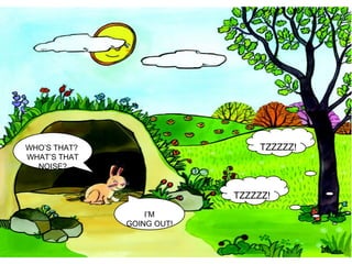 WHO’S THAT?  WHAT’S THAT NOISE? TZZZZZ! I’M GOING OUT! TZZZZZ! 