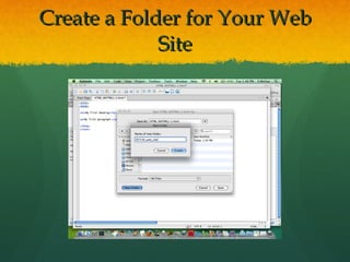 Create a Folder for Your Web Site 