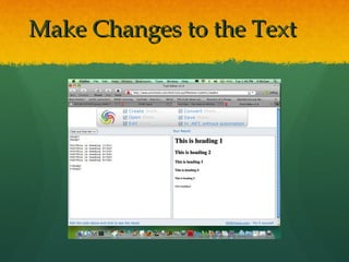 Make Changes to the Text 