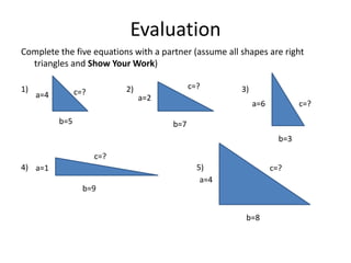 Pythagorean Theorem Lesson | PPTX