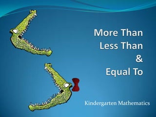 More Than Less Than&Equal To  Kindergarten Mathematics 