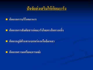 ปัจจัยส่งเสริมให้เกิดมะเร็ง
   เกิดจากการบริโภคอาหาร

   เกิดจากการสัมผัสสารก่อมะเร็งโดยทางใดทางหนึ่ง

   เกิดจากภูมิต้านทานบกพร่องหรือล้มเหลว

   เกิดจากความเครียด(อารมณ์)
 