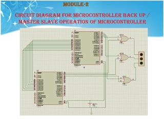 Module-2

CIRCUIT DIAGRAM FOR MICROCONTROLLER BACK UP /
 MASTER SLAVE OPERATION OF MICROCONTROLLER
 